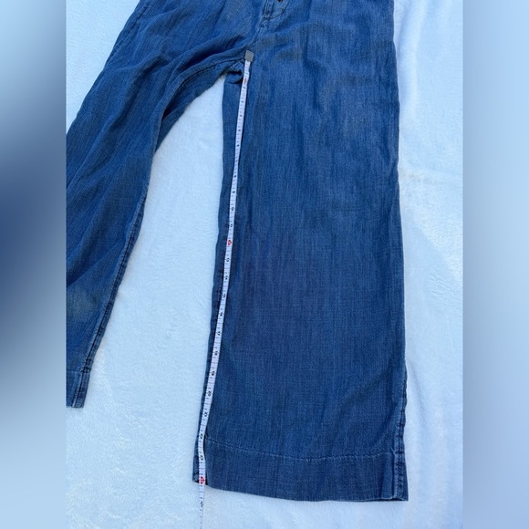 Abercrombie & Fitch Women's Wide-Leg Chambray Pants Size XS – Paperbag Waist - Picture 6 of 13
